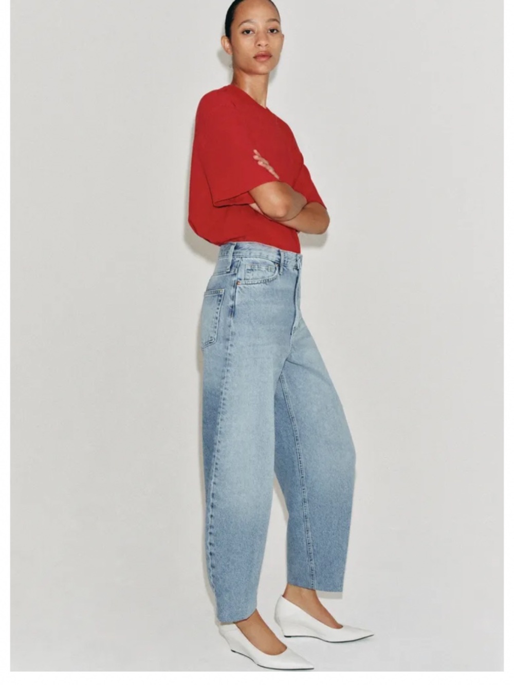 Zara brand new baggy tapered leg jeans